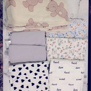 New 7 piece Baby blankets